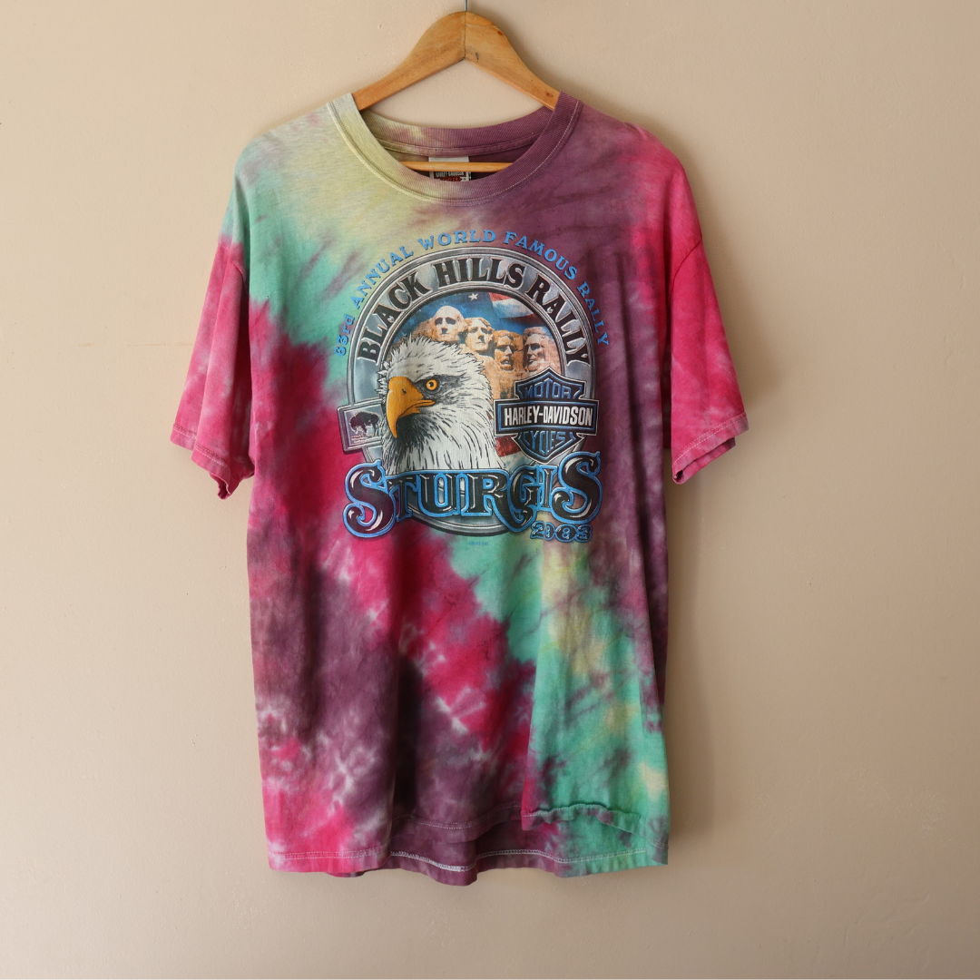 2000s Y2K Harley Davidson Tie Dye Tee