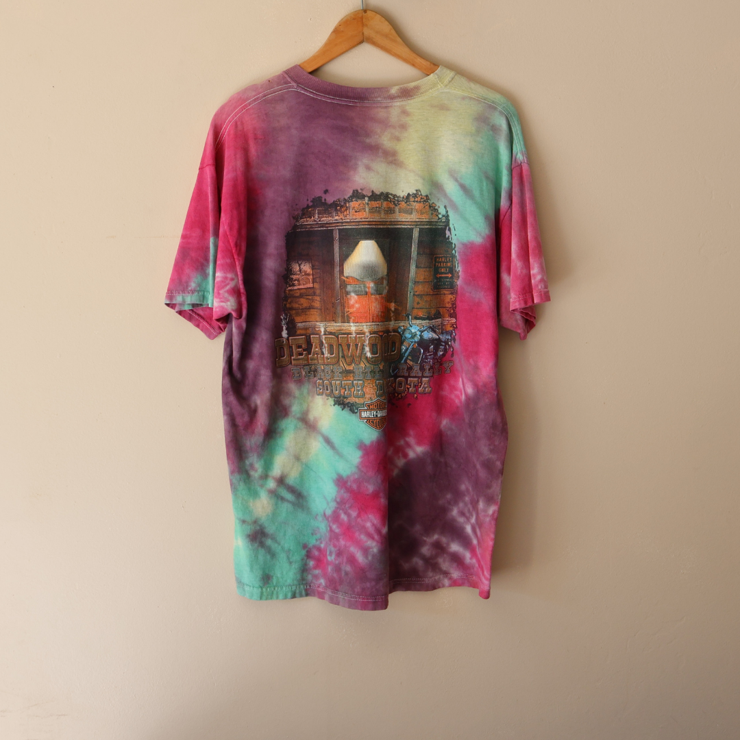 2000s Y2K Harley Davidson Tie Dye Tee