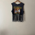 Led Zeppelin Fringe Cropped Tank