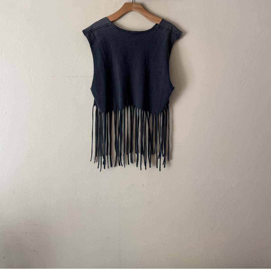 Led Zeppelin Fringe Cropped Tank