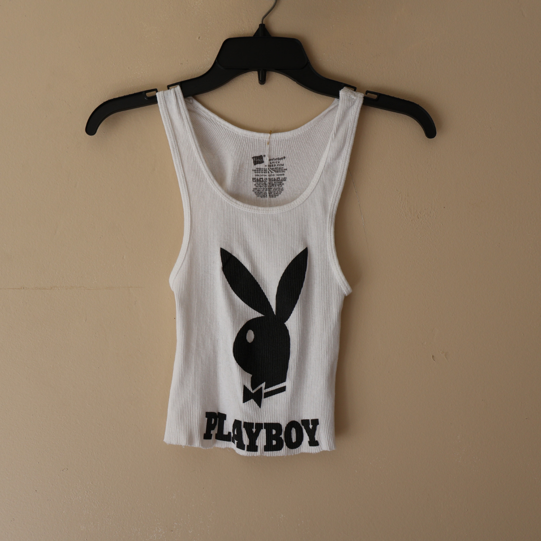 Playboy White Tank