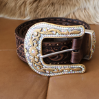 Brown Gold Western Belt
