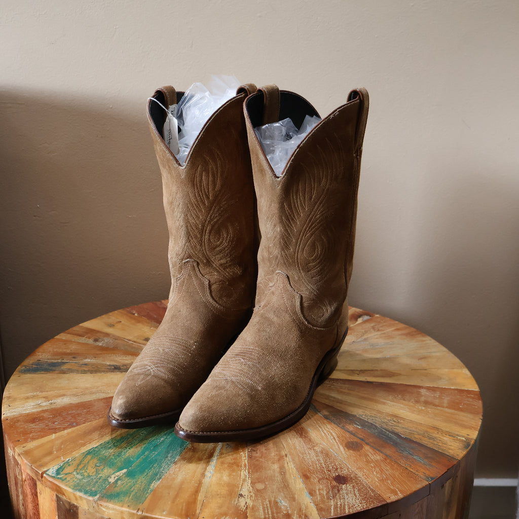Brown Suede Cowboy Boots
