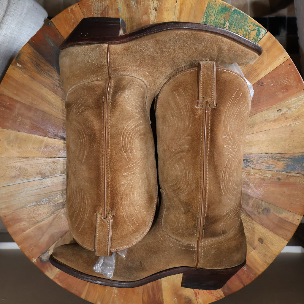 Brown Suede Cowboy Boots
