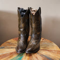 Brown Scorpion & Cactus Cowboy Boots