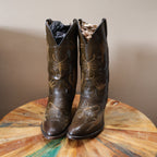 Brown Scorpion & Cactus Cowboy Boots