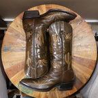 Brown Scorpion & Cactus Cowboy Boots