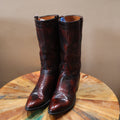 Vintage Lucchese Cherry Brown Cowboy Boots