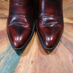 Vintage Lucchese Cherry Brown Cowboy Boots