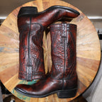 Vintage Lucchese Cherry Brown Cowboy Boots