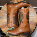 Brown Eagle Design Cowboy Boots