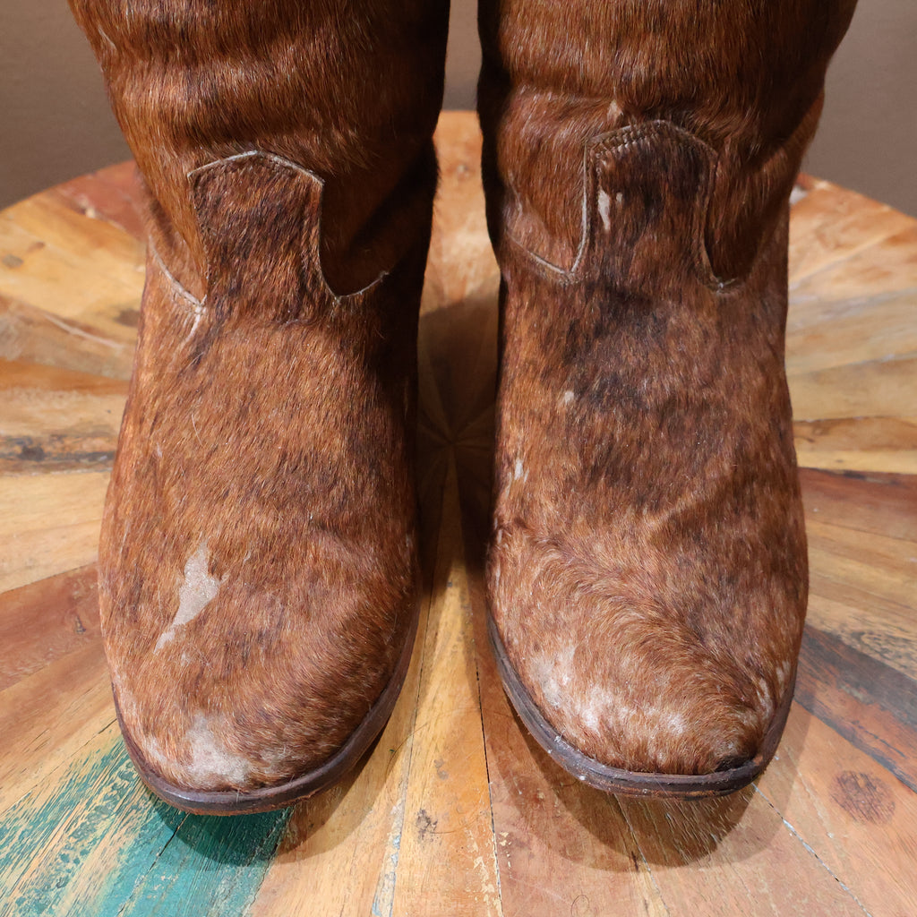 Ponyhair Knee High Boots