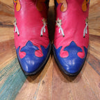 Multicolor Cowboy Outline Cowboy Boots