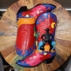 Multicolor Cowboy Outline Cowboy Boots