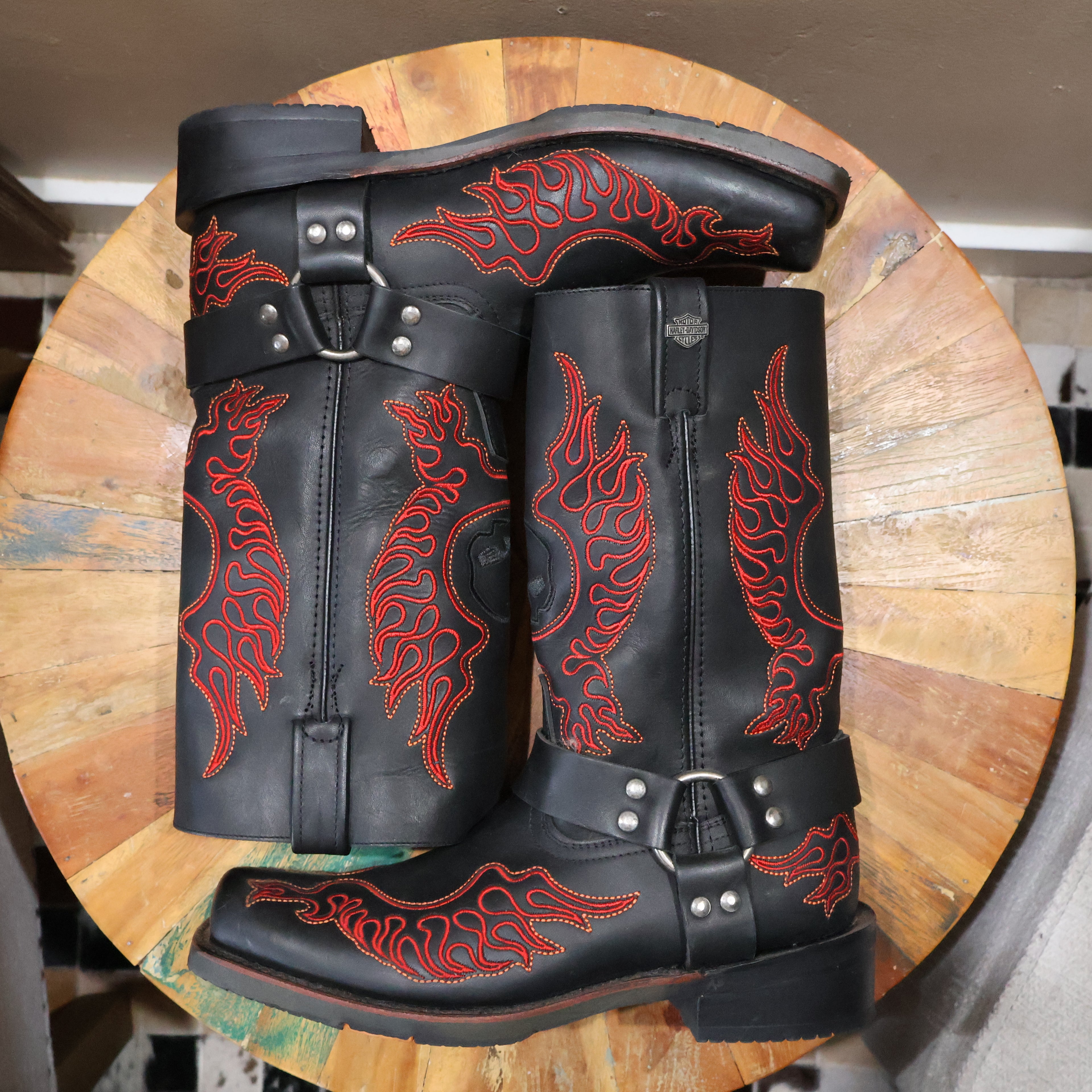 Harley Davidson Flame Harness Riding Boot