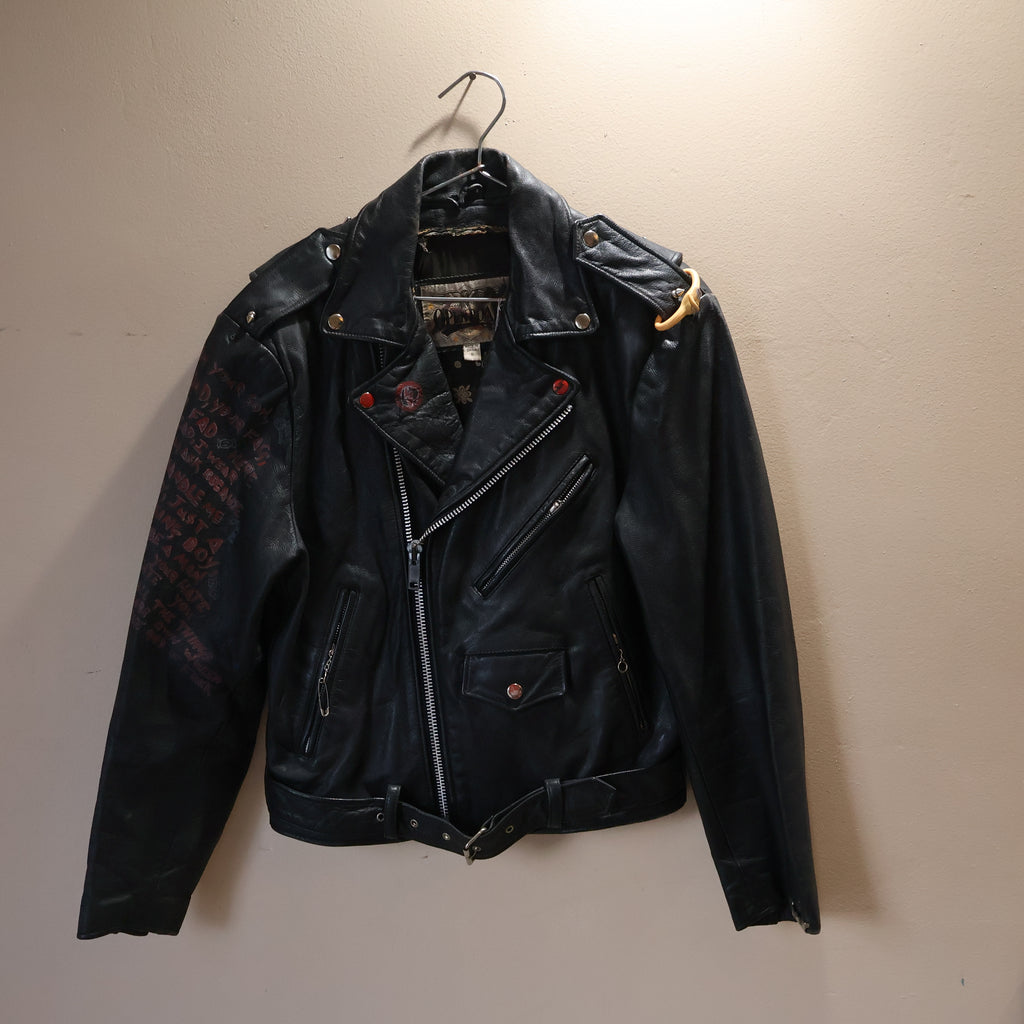 Openroad Marilyn Manson Pinned Leather Jacket