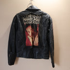 Openroad Marilyn Manson Pinned Leather Jacket