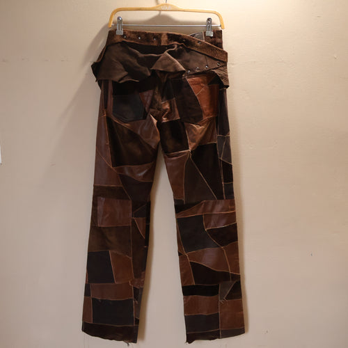 BC Ethic Leather and Suede Patchwork Pants