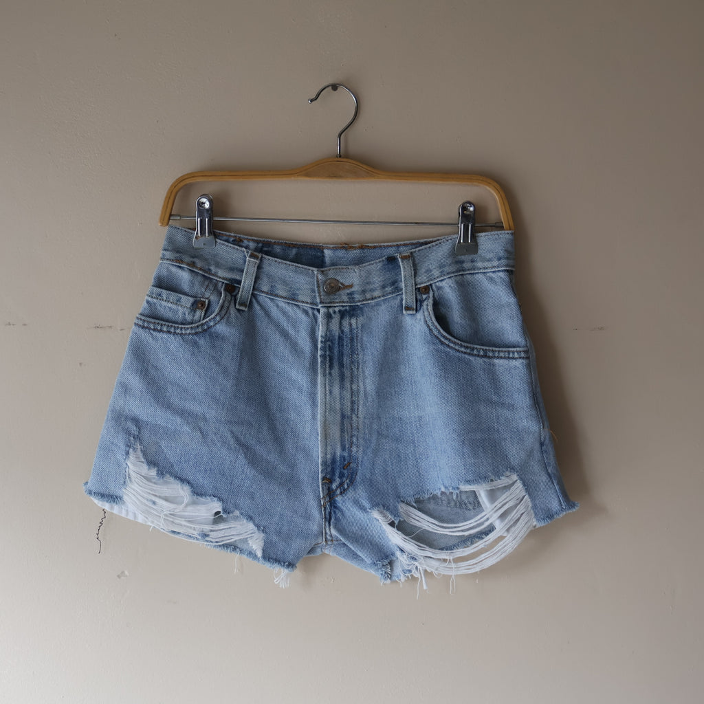 Levis Distressed Hem Shorts