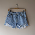 Levis Distressed Hem Shorts