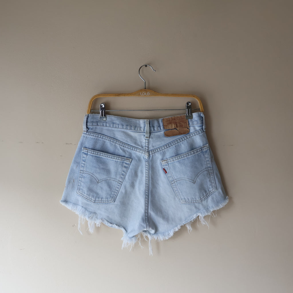 Levis Light Wash Distressed Shorts