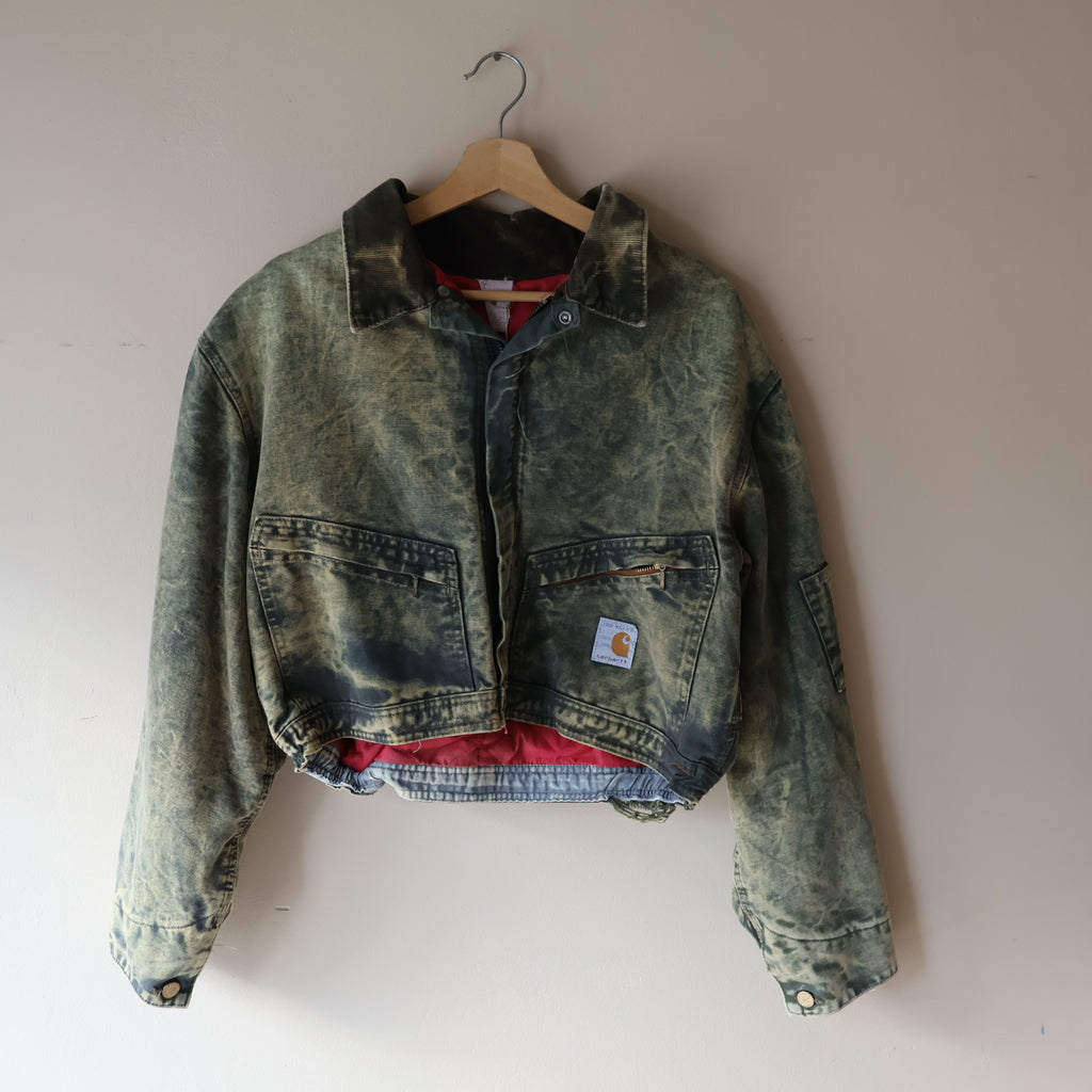 Carhartt Green Dyed Stonewash Cropped Jacket