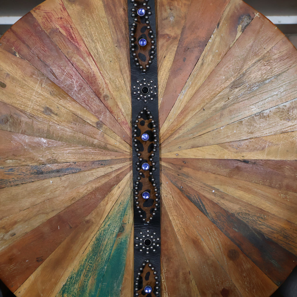 Leopard Purple & Black Bejewelled Belt