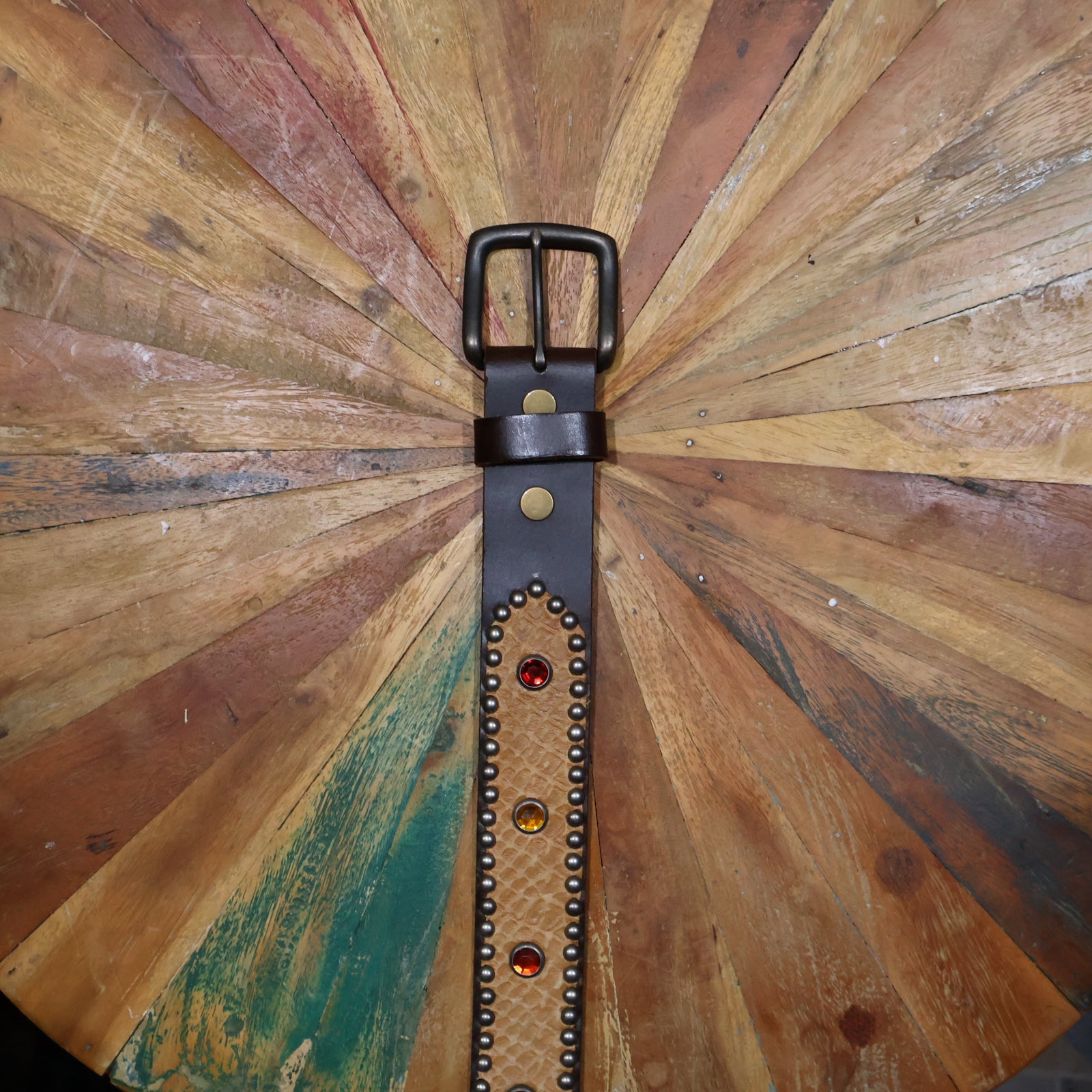 Yellow & Red Bejewelled Belt