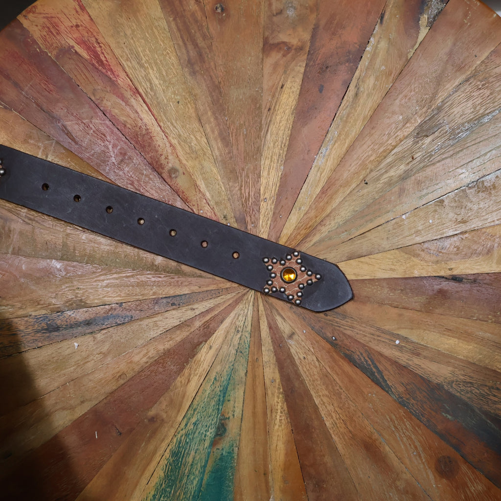 Yellow & Red Bejewelled Belt