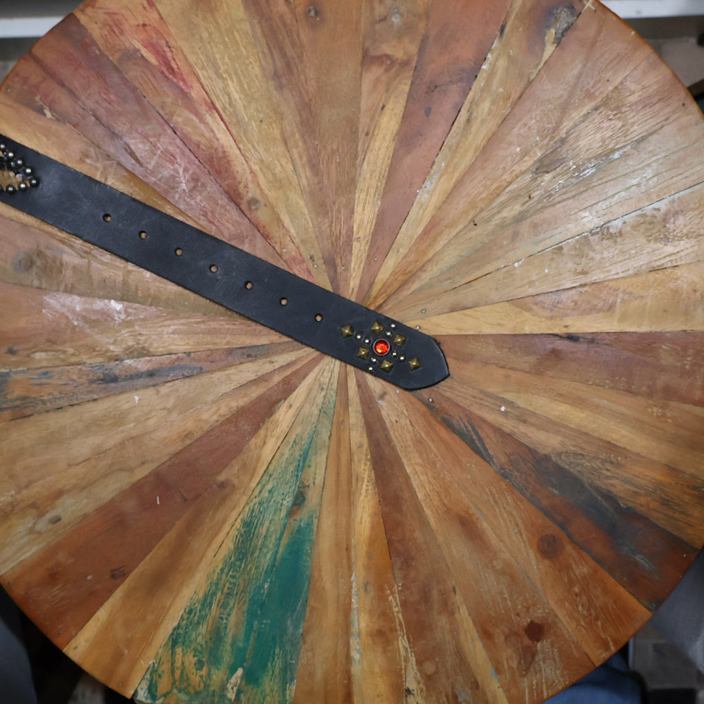 Python Inspired Orange & Red Bejewelled Belt