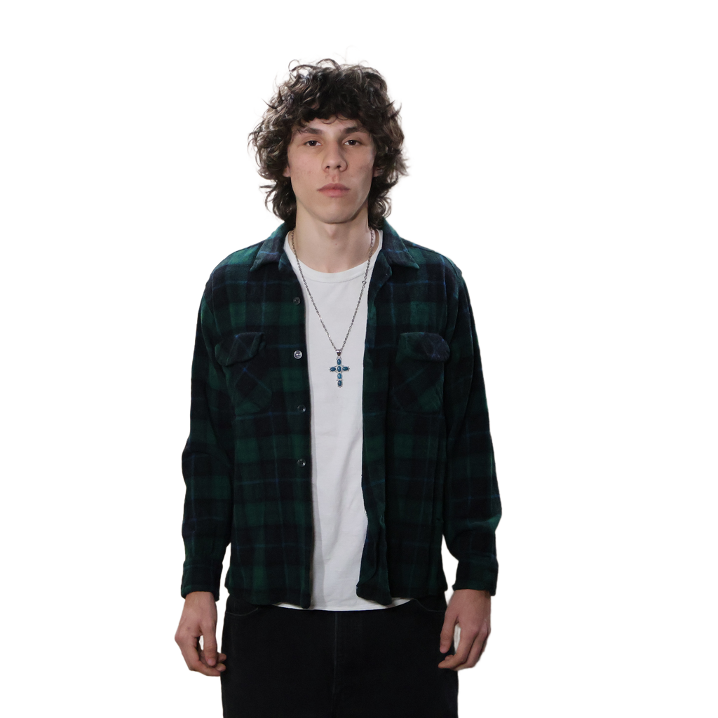 Pendleton Board Shirt Green Black Blue