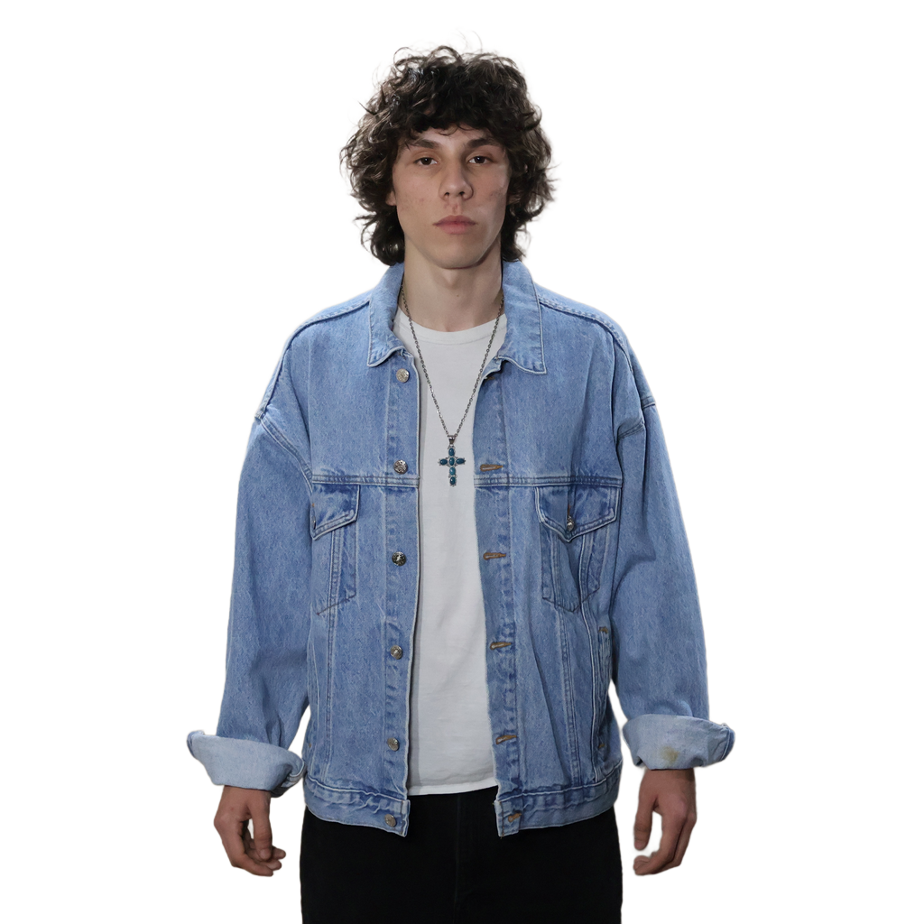 Keller Structures Debossed Denim Jacket