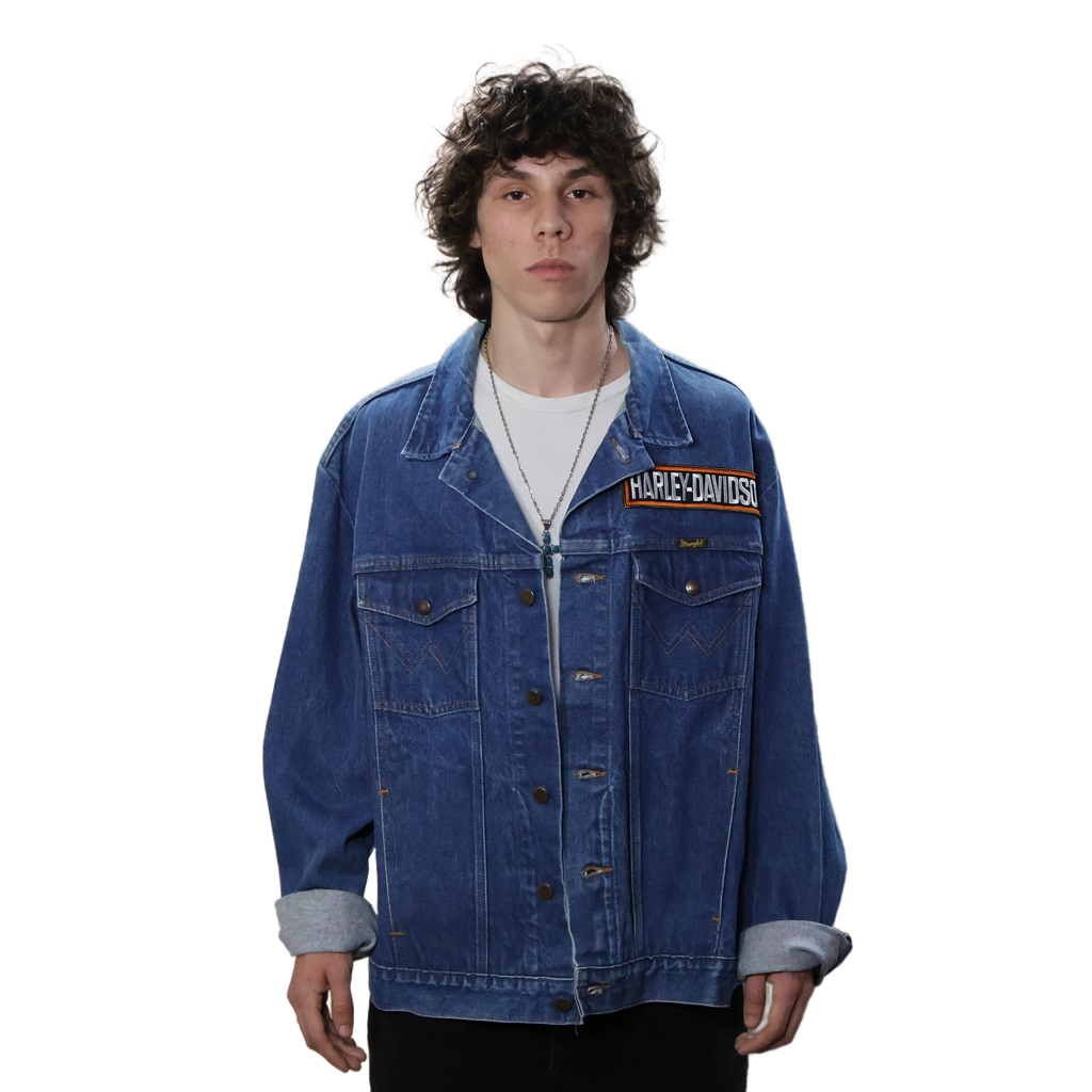 Wrangler Harley Davidson Patch Denim Jacket
