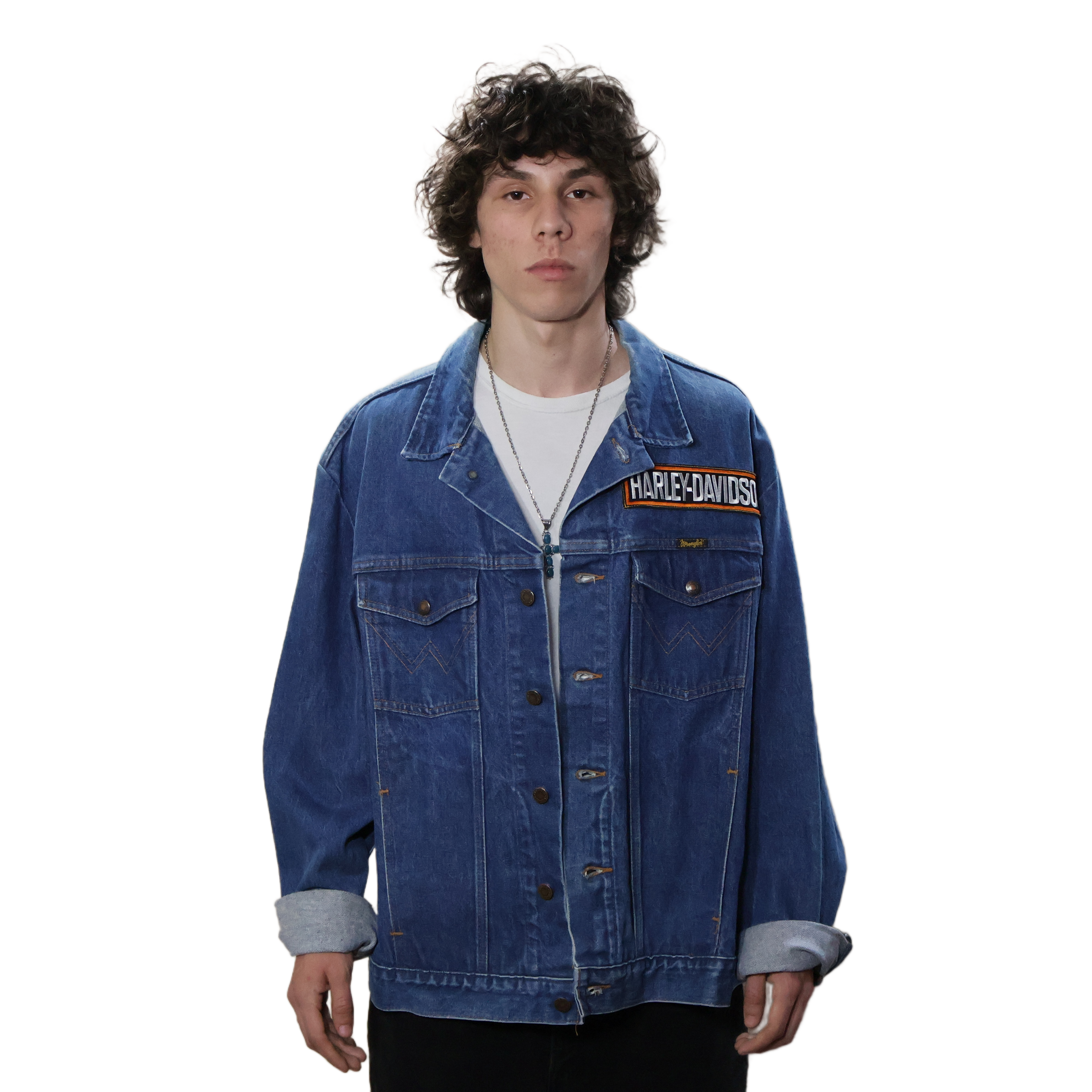Wrangler Harley Davidson Patch Denim Jacket