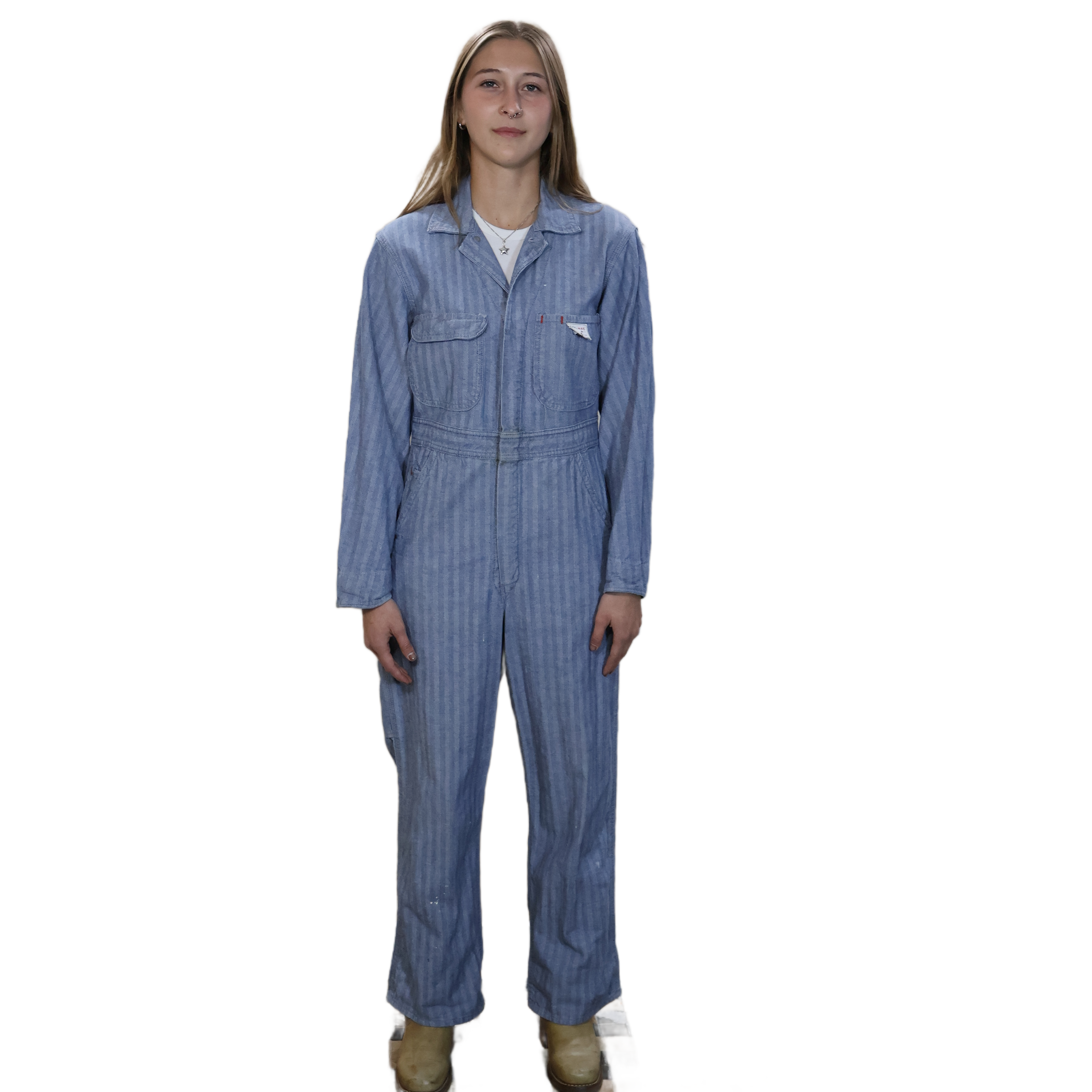 Big Mac Chevron Hickory Striped Coveralls
