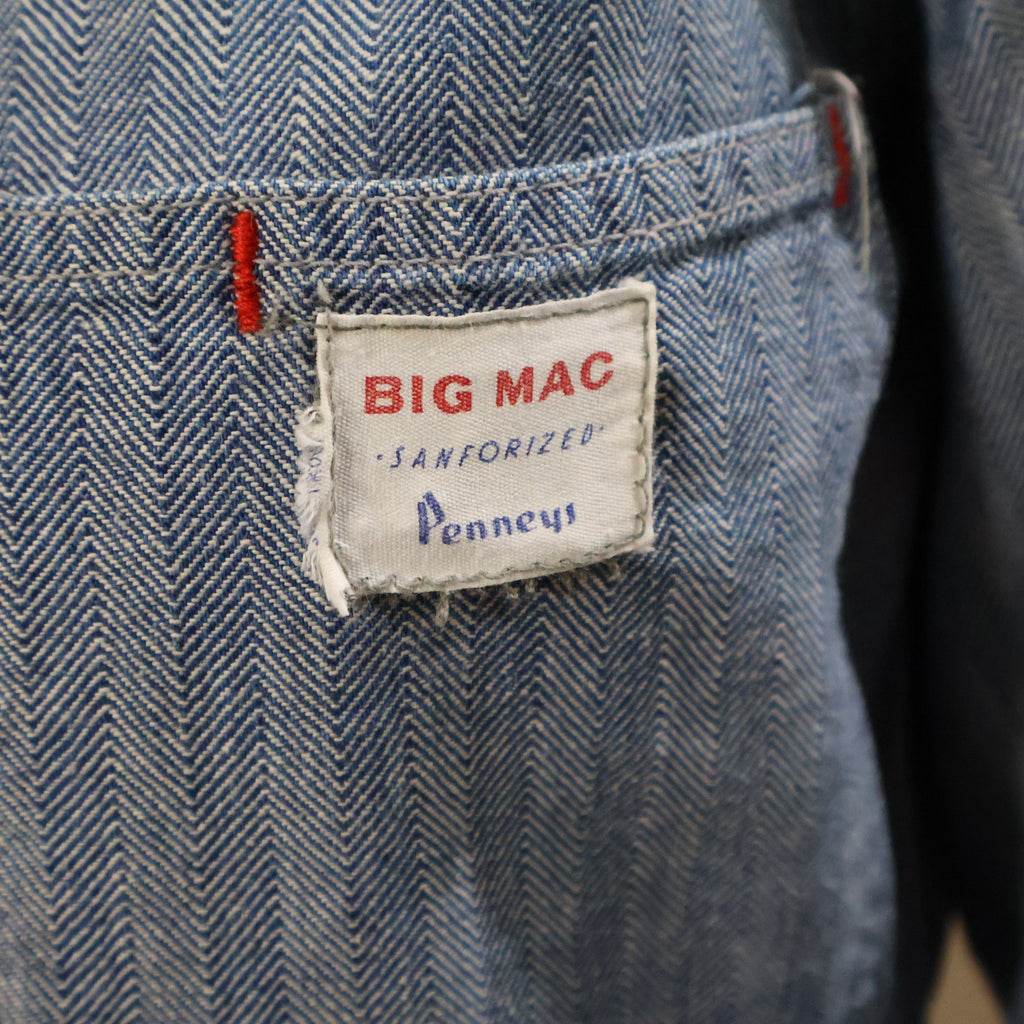 Big Mac Chevron Hickory Striped Coveralls