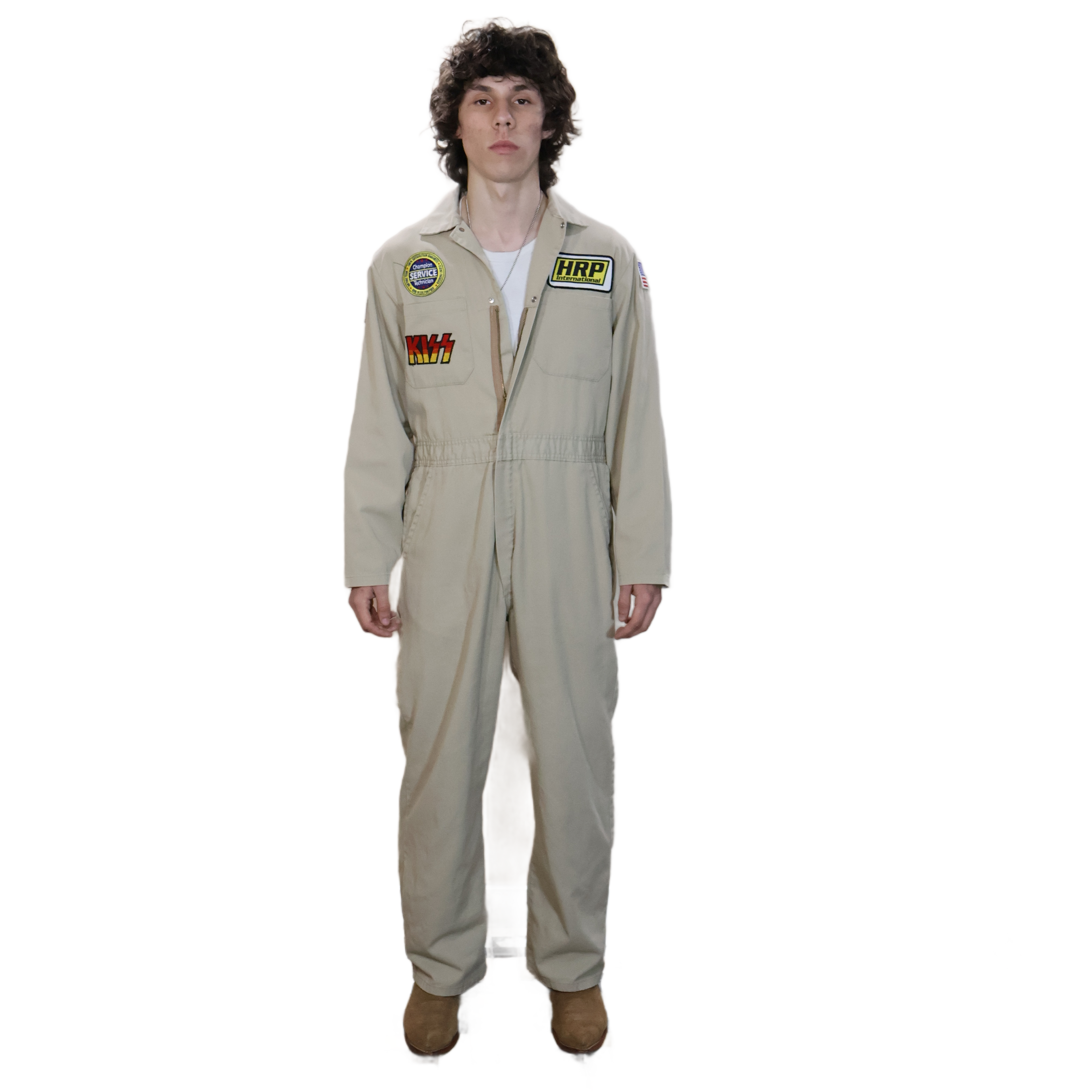 Khaki Multi Patch Coveralls