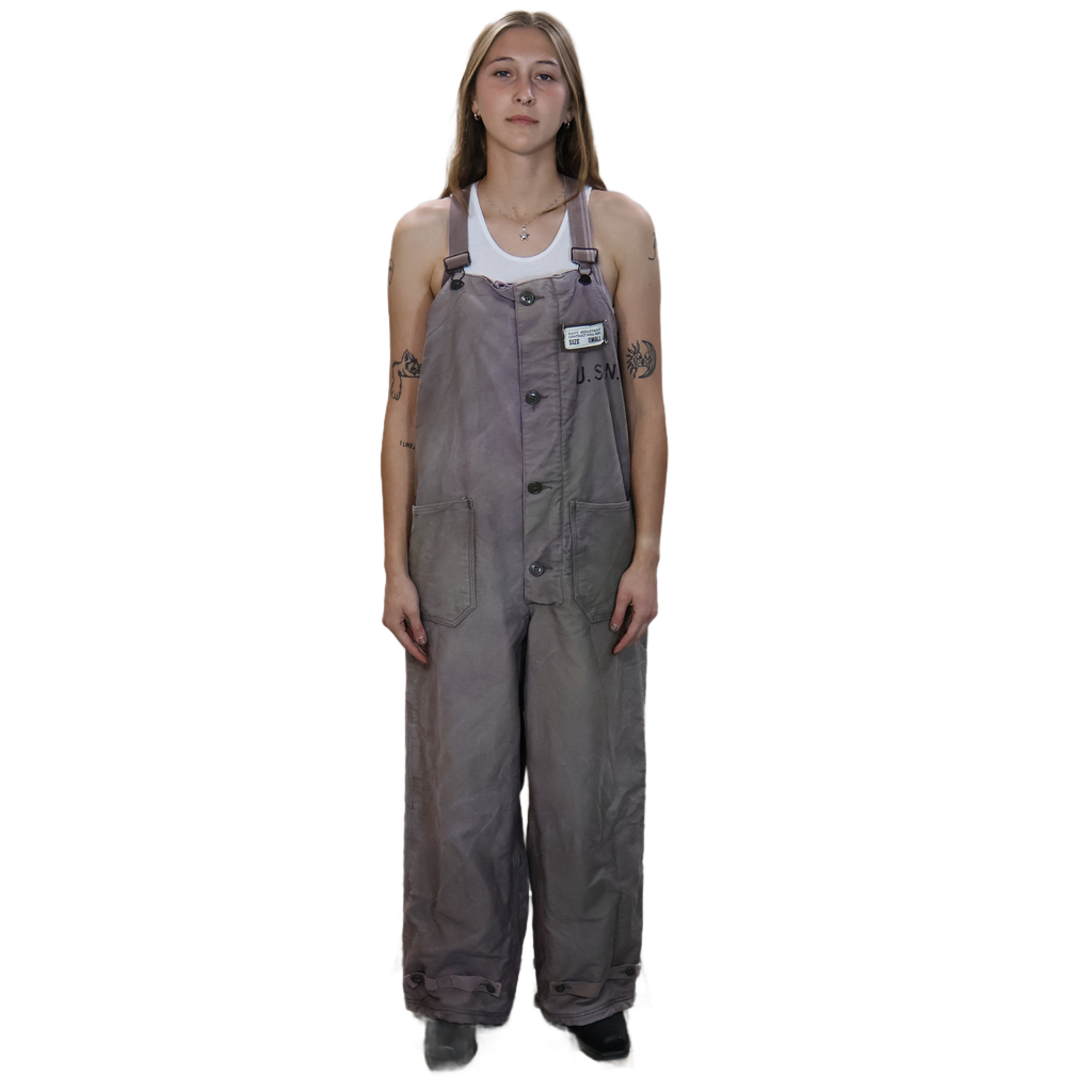 1950's USN Navy Overalls Liner Removed Lavender Dye