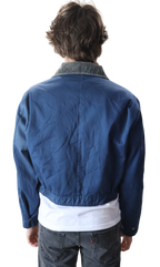 Los Angeles Dodgers Cropped Coverall Jacket Navy