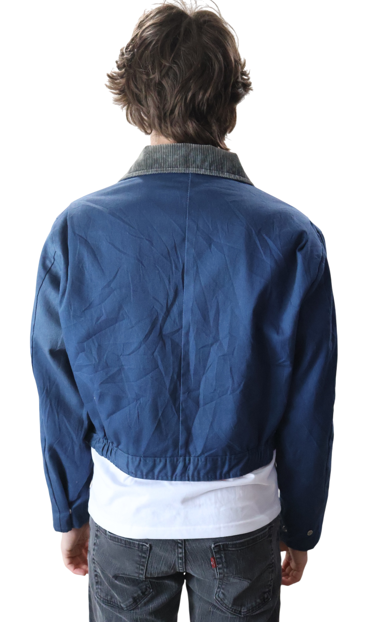 Los Angeles Dodgers Cropped Coverall Jacket Navy