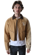 Los Angeles Dodgers Cropped Coverall Jacket Camel
