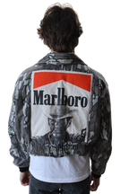 Camo Marlboro Patch and Print Cropped Coverall Jacket