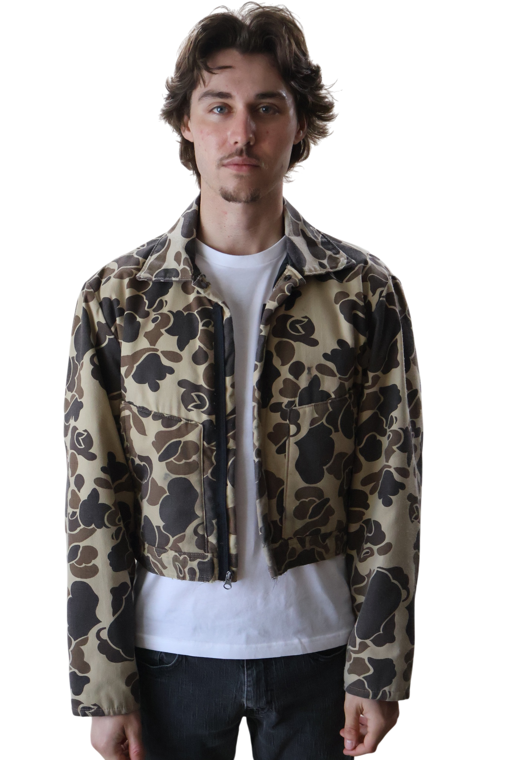 Duck Camo Cropped Coverall Jacket