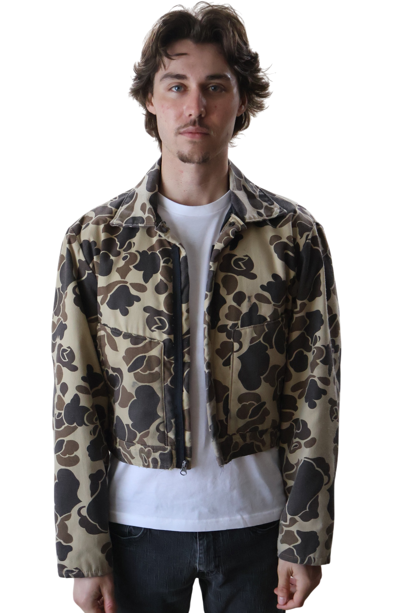 Duck Camo Cropped Coverall Jacket