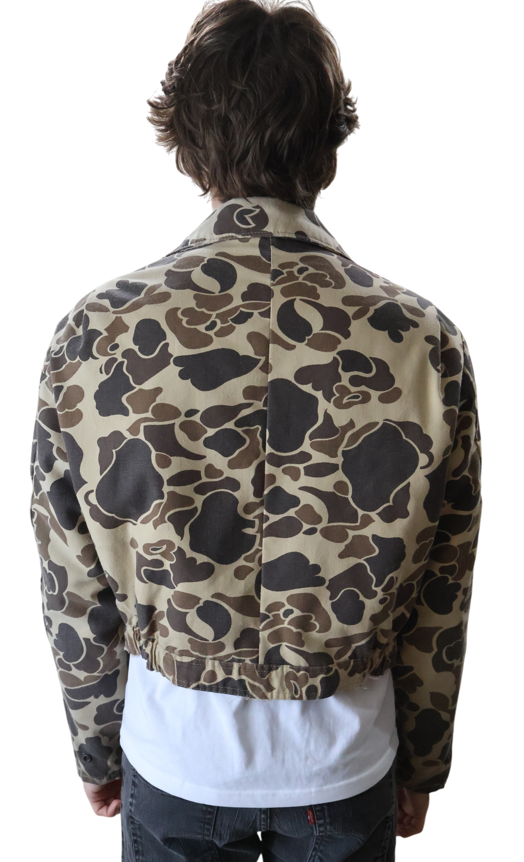 Duck Camo Cropped Coverall Jacket