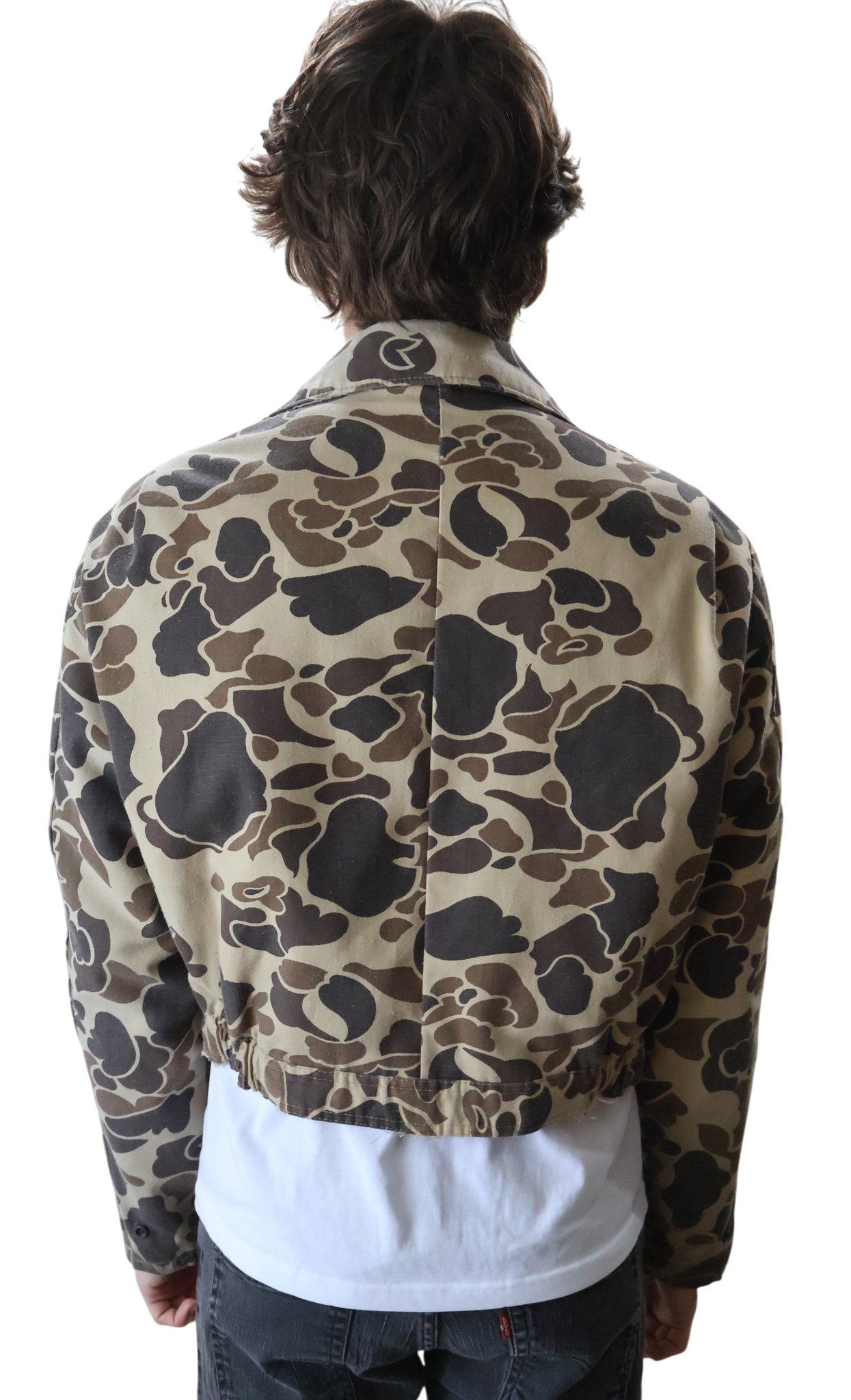 Duck Camo Cropped Coverall Jacket