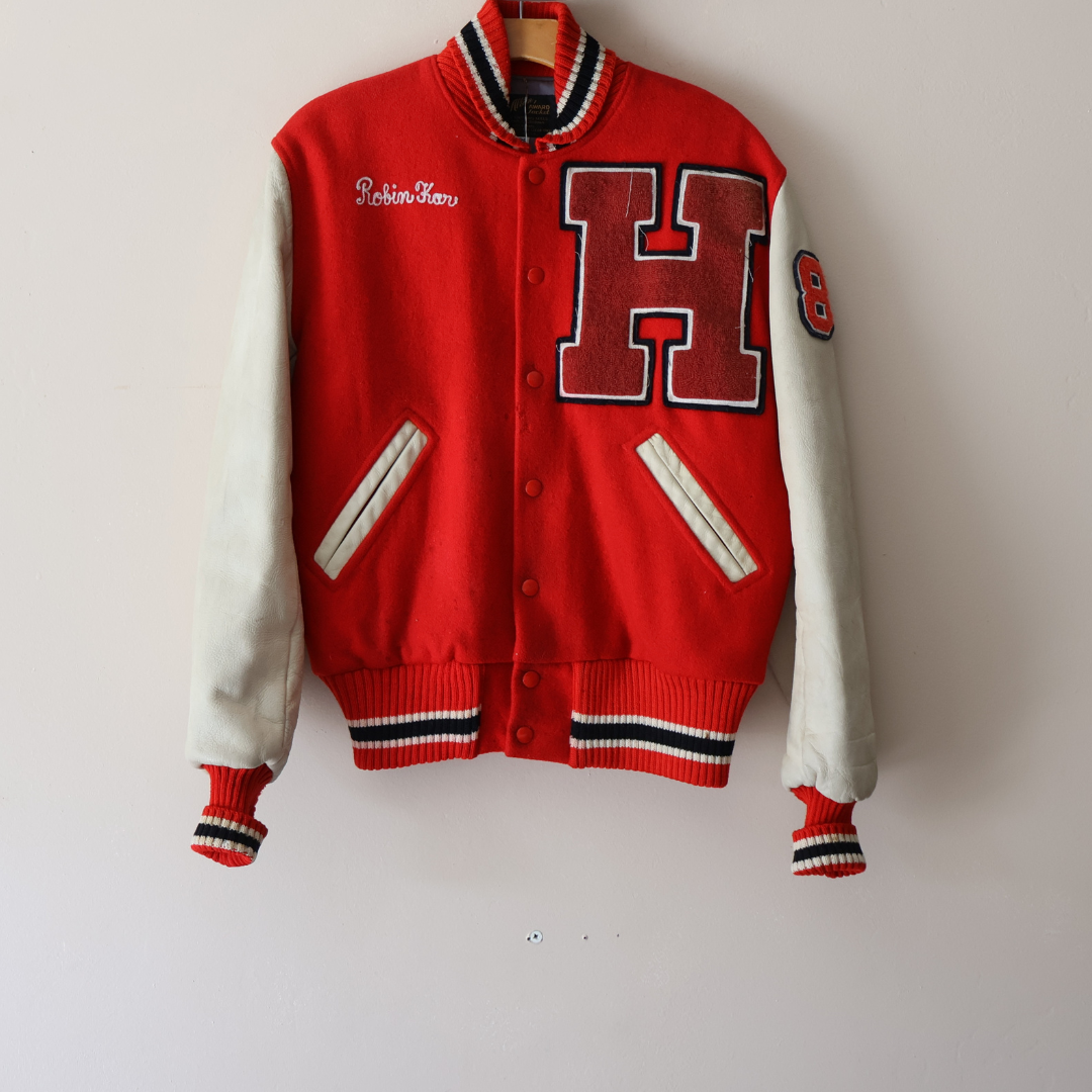 Vintage Varsity Jacket Red