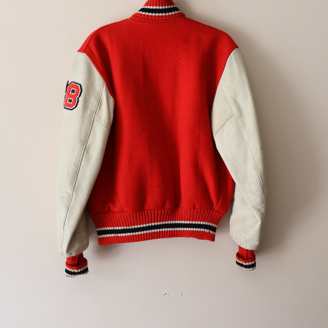 Vintage Varsity Jacket Red
